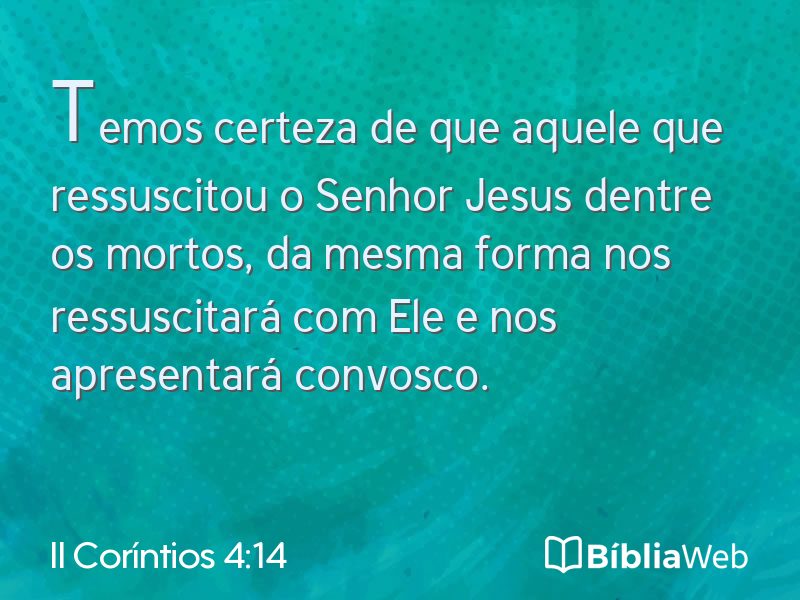 II Coríntios 4:14 em imagem para compartilhar