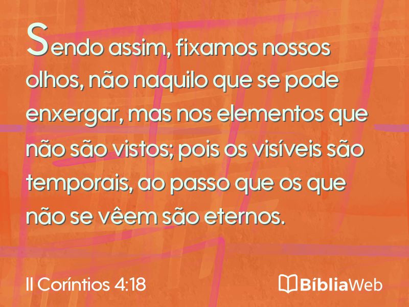 II Coríntios 4:18 em imagem para compartilhar