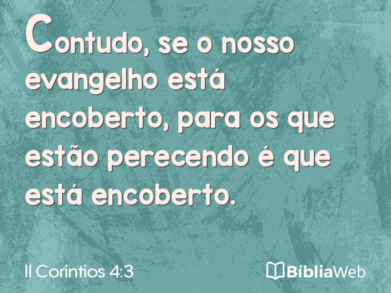 II Coríntios 4:3 em imagem para compartilhar