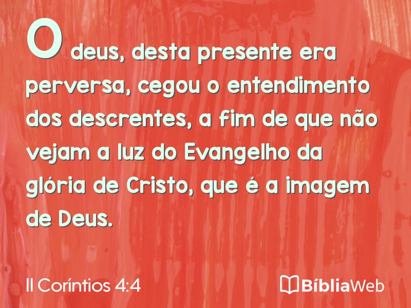 II Coríntios 4:4 em imagem para compartilhar