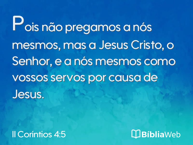 II Coríntios 4:5 em imagem para compartilhar