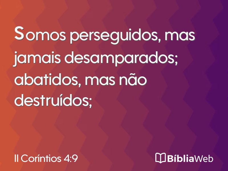 II Coríntios 4:9 em imagem para compartilhar