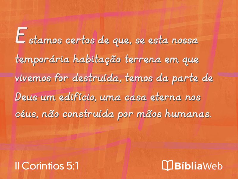 II Coríntios 5:1 em imagem para compartilhar