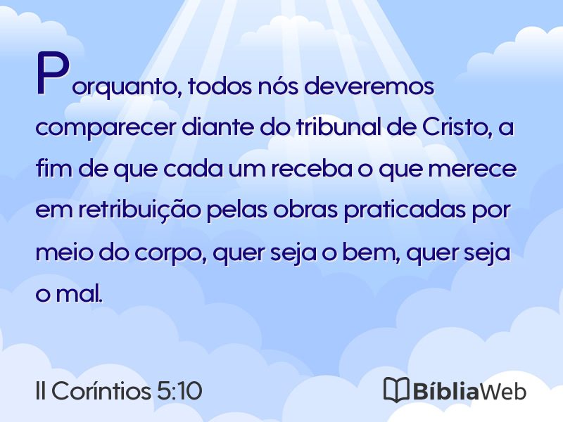 II Coríntios 5:10 em imagem para compartilhar