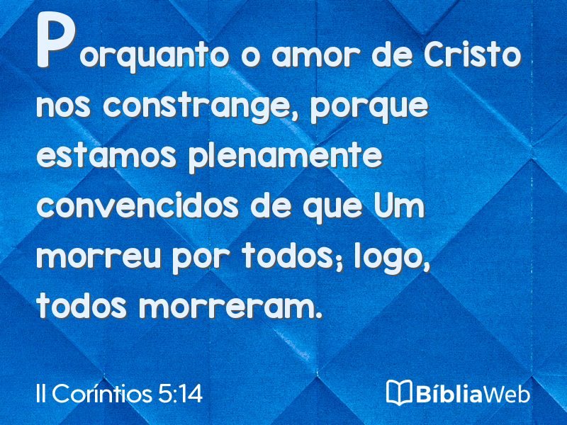 II Coríntios 5:14 em imagem para compartilhar