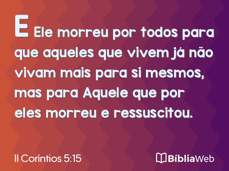 II Coríntios 5:15 em imagem para compartilhar