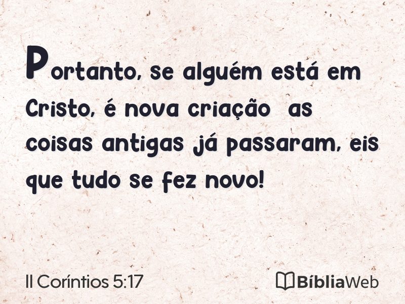 II Coríntios 5:17 em imagem para compartilhar