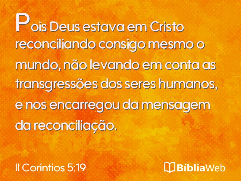 II Coríntios 5:19 em imagem para compartilhar