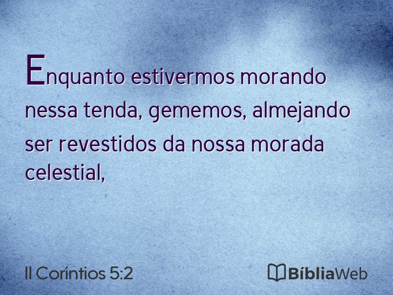 II Coríntios 5:2 em imagem para compartilhar