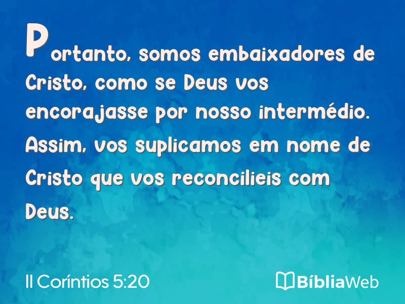 II Coríntios 5:20 em imagem para compartilhar