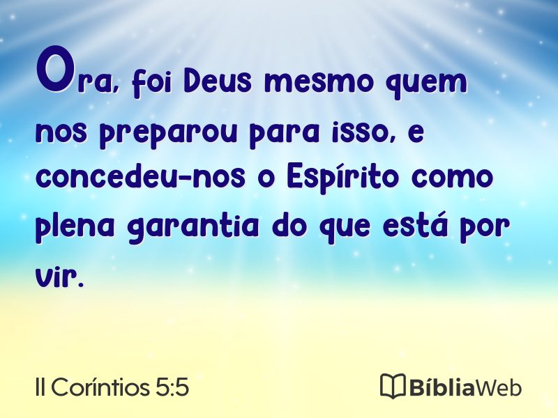 II Coríntios 5:5 em imagem para compartilhar