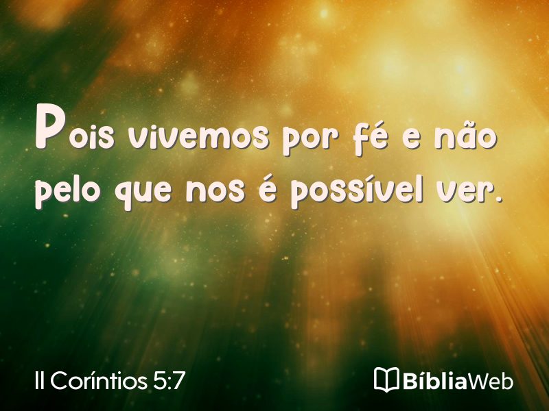 II Coríntios 5:7 em imagem para compartilhar