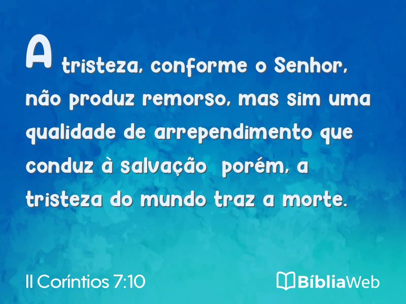 II Coríntios 7:10 em imagem para compartilhar