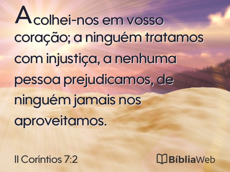II Coríntios 7:2 em imagem para compartilhar