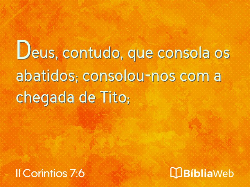 II Coríntios 7:6 em imagem para compartilhar