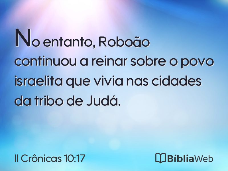 II Crônicas 10:17 em imagem para compartilhar