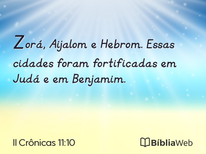 II Crônicas 11:10 em imagem para compartilhar