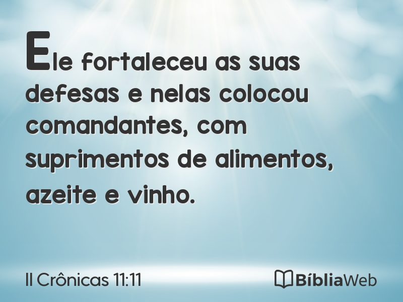 II Crônicas 11:11 em imagem para compartilhar