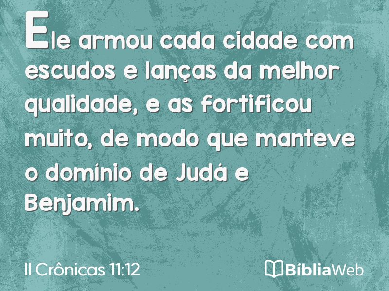 II Crônicas 11:12 em imagem para compartilhar
