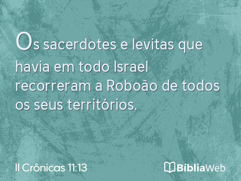 II Crônicas 11:13 em imagem para compartilhar