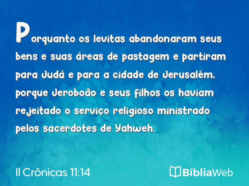II Crônicas 11:14 em imagem para compartilhar