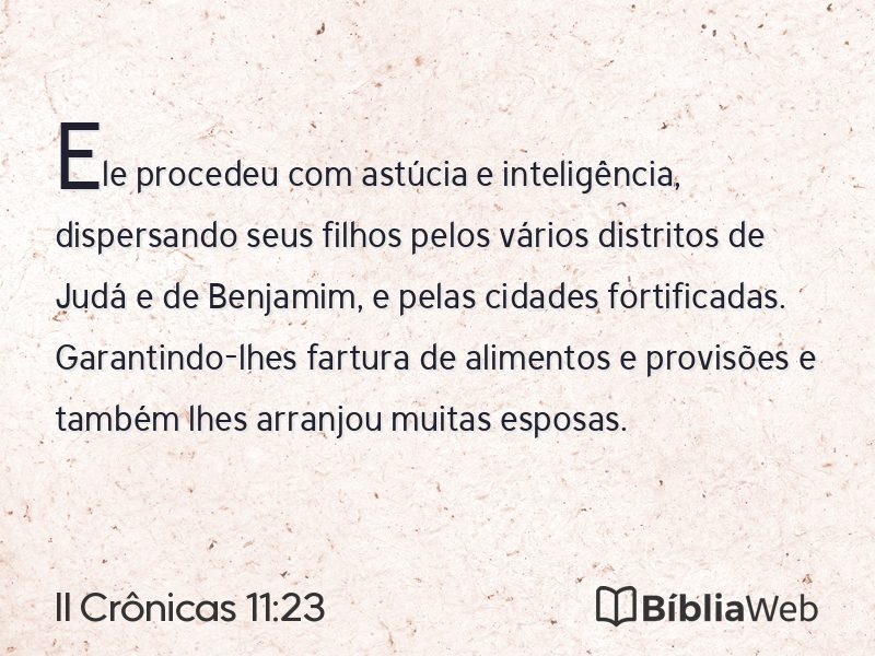 II Crônicas 11:23 em imagem para compartilhar