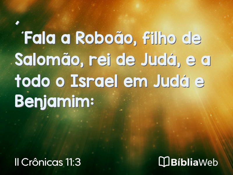II Crônicas 11:3 em imagem para compartilhar