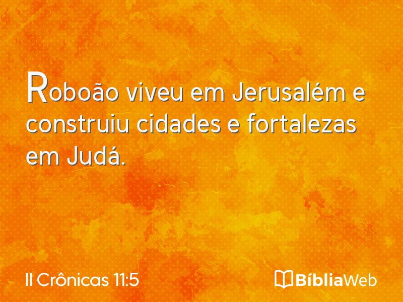 II Crônicas 11:5 em imagem para compartilhar