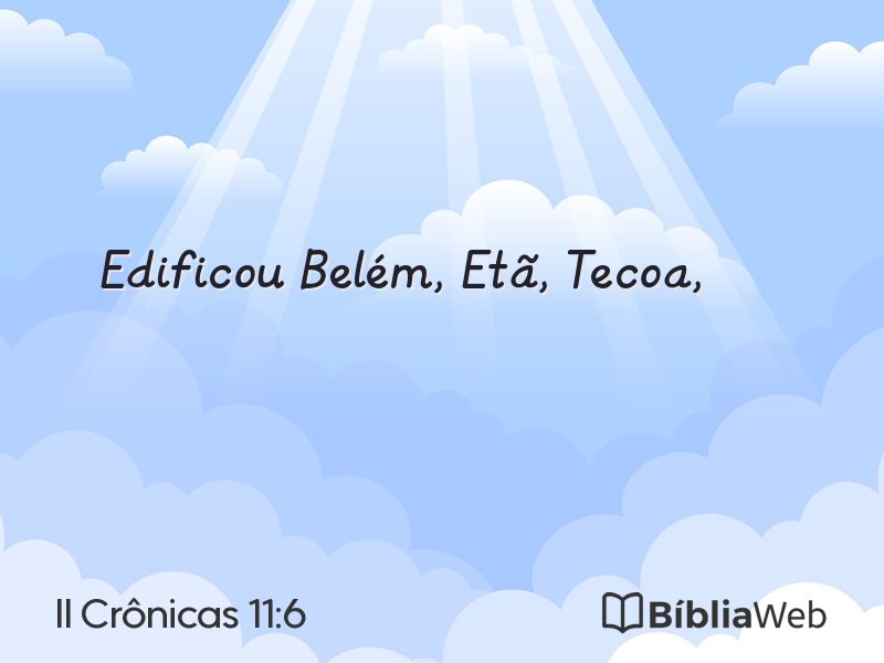II Crônicas 11:6 em imagem para compartilhar