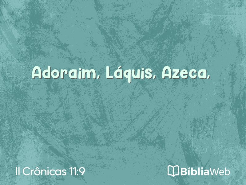 II Crônicas 11:9 em imagem para compartilhar