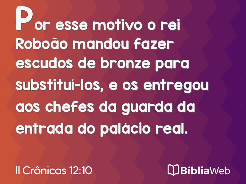 II Crônicas 12:10 em imagem para compartilhar