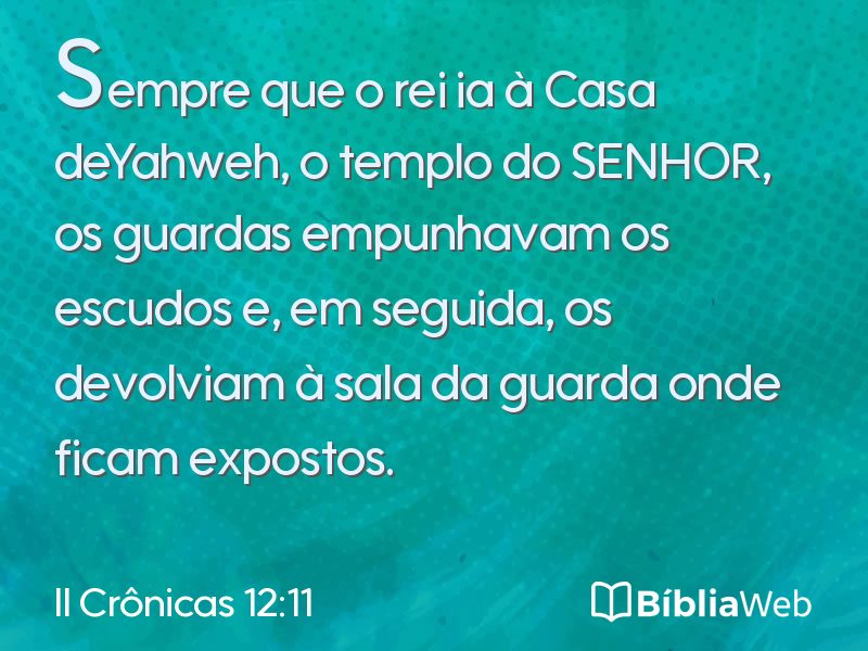 II Crônicas 12:11 em imagem para compartilhar