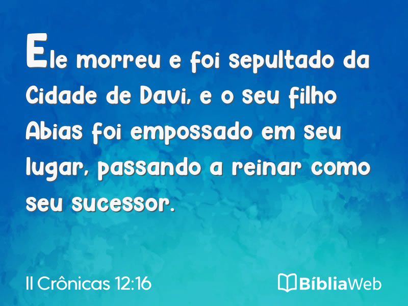 II Crônicas 12:16 em imagem para compartilhar