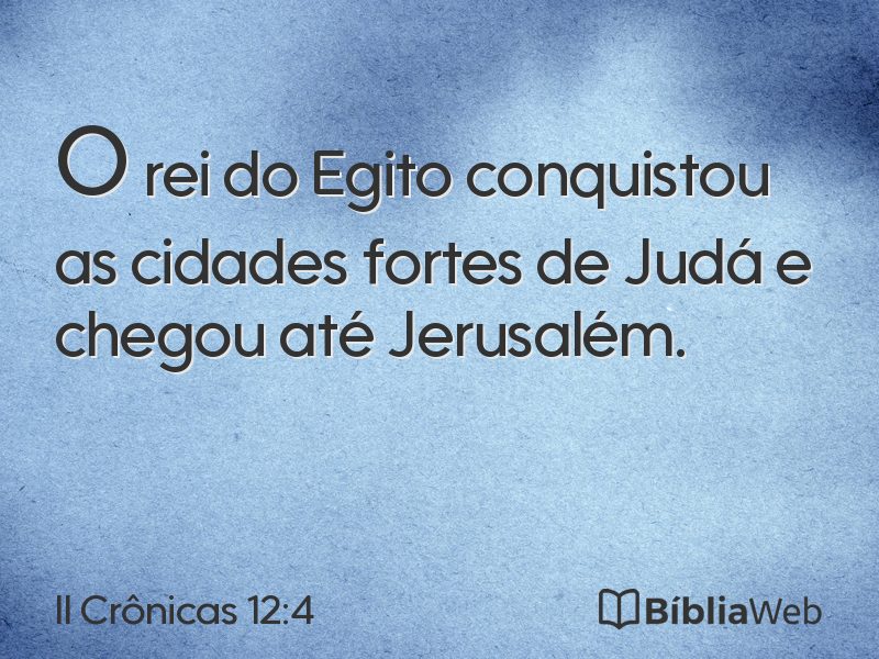 II Crônicas 12:4 em imagem para compartilhar