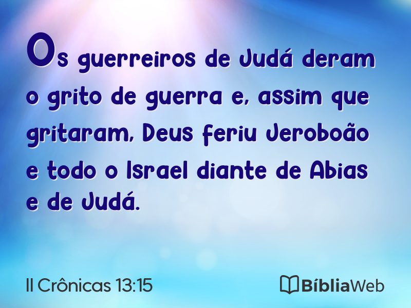 II Crônicas 13:15 em imagem para compartilhar