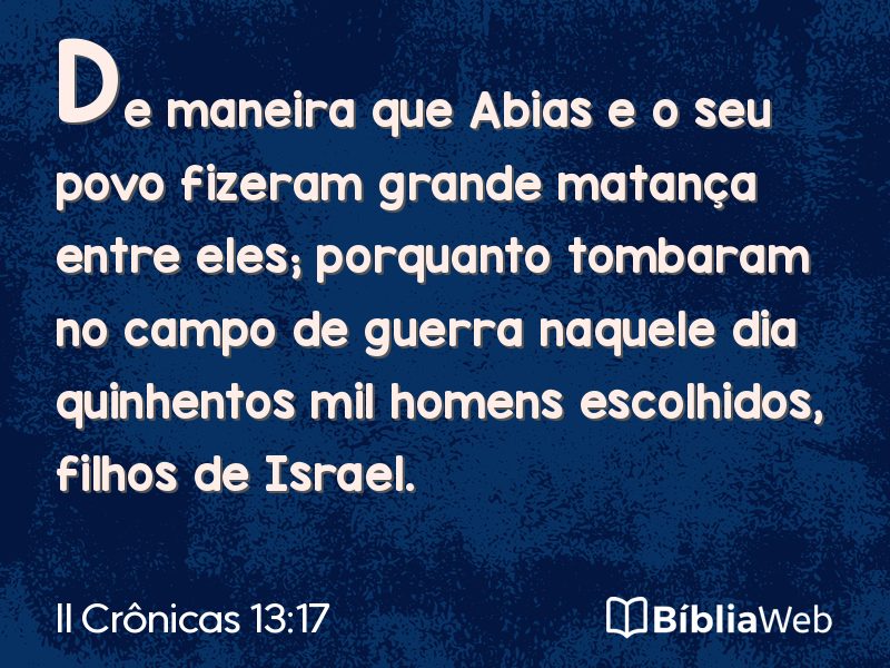 II Crônicas 13:17 em imagem para compartilhar