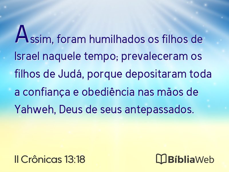 II Crônicas 13:18 em imagem para compartilhar