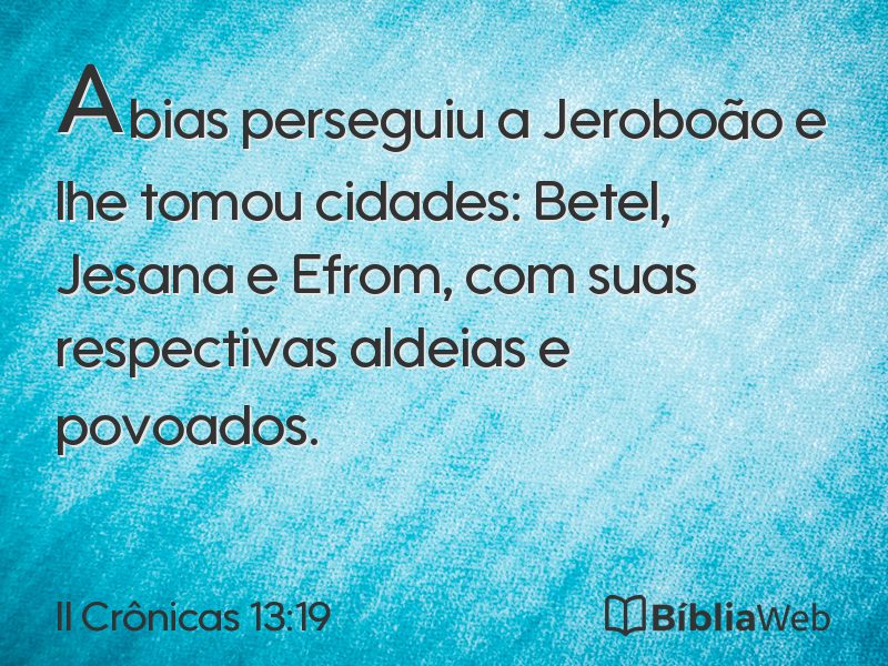 II Crônicas 13:19 em imagem para compartilhar