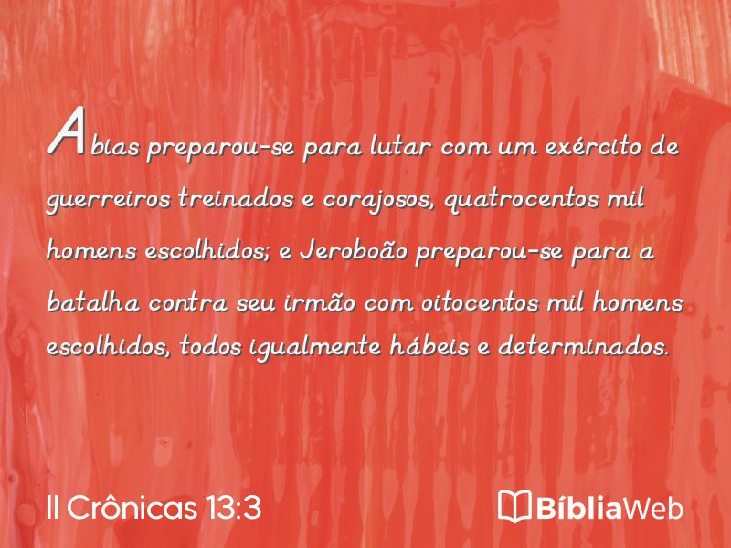 II Crônicas 13:3 em imagem para compartilhar