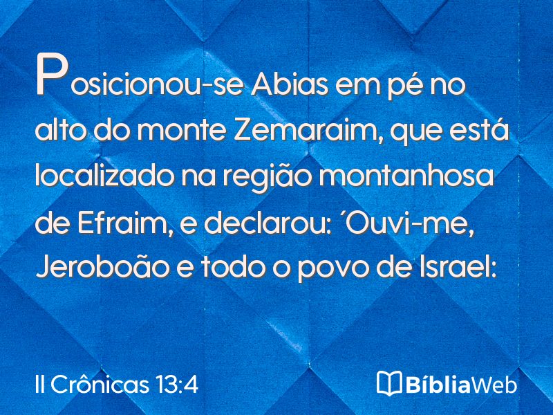II Crônicas 13:4 em imagem para compartilhar