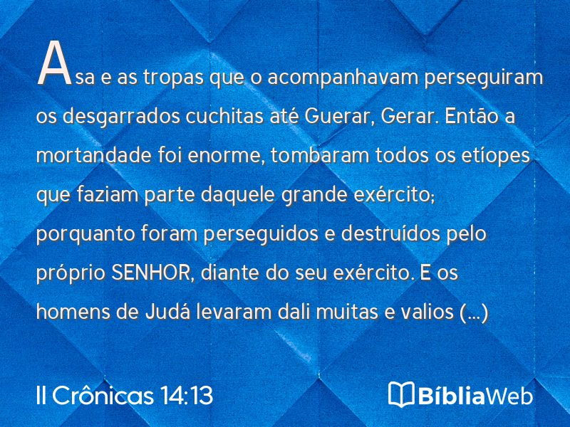 II Crônicas 14:13 em imagem para compartilhar