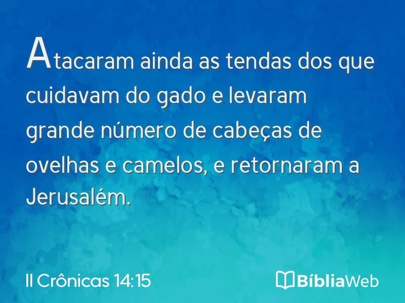II Crônicas 14:15 em imagem para compartilhar
