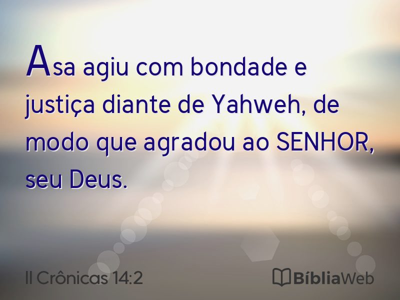 II Crônicas 14:2 em imagem para compartilhar