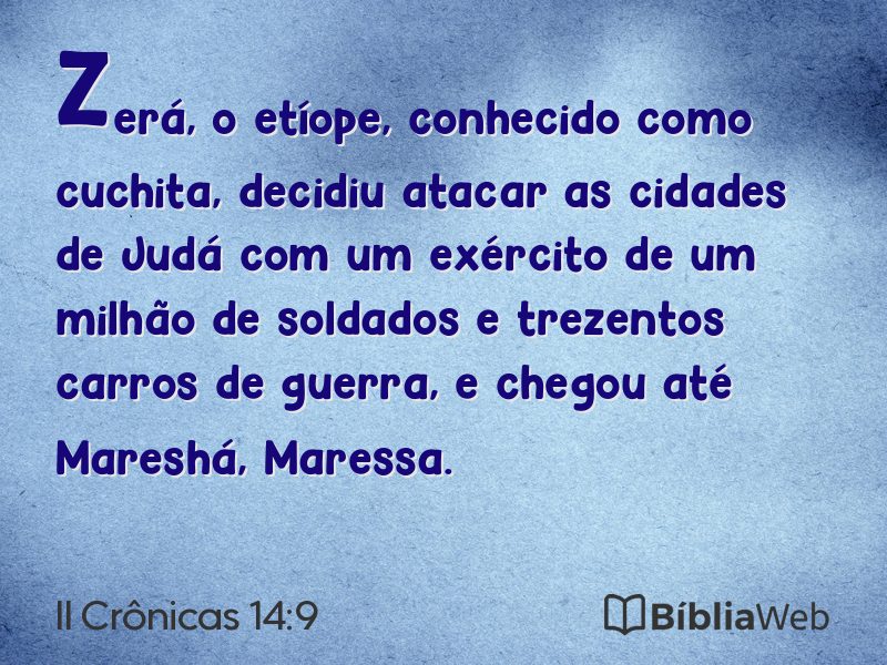 II Crônicas 14:9 em imagem para compartilhar