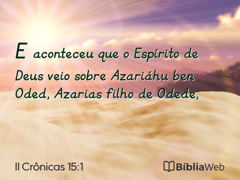 II Crônicas 15:1 em imagem para compartilhar