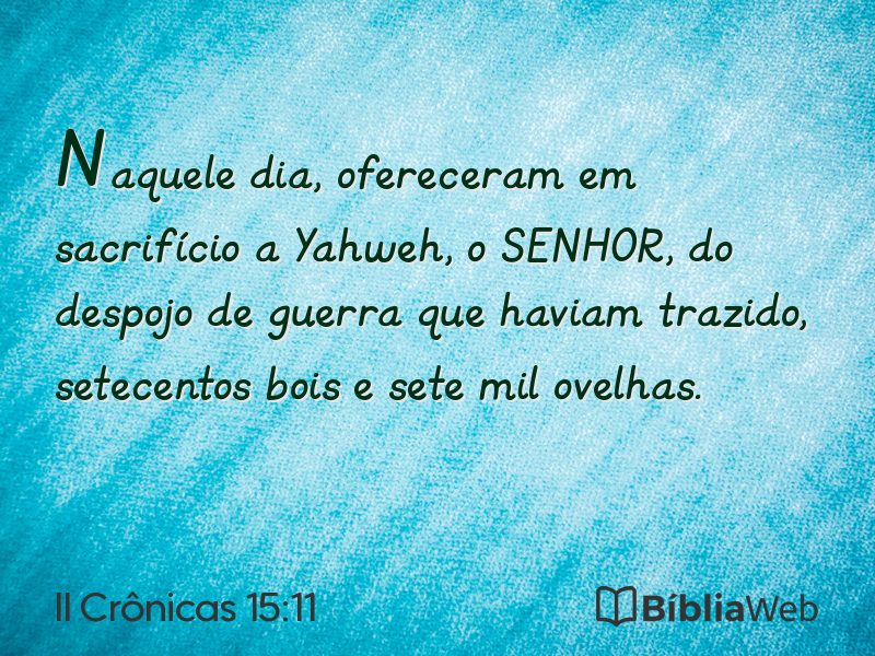 II Crônicas 15:11 em imagem para compartilhar