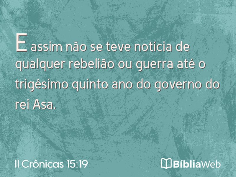 II Crônicas 15:19 em imagem para compartilhar