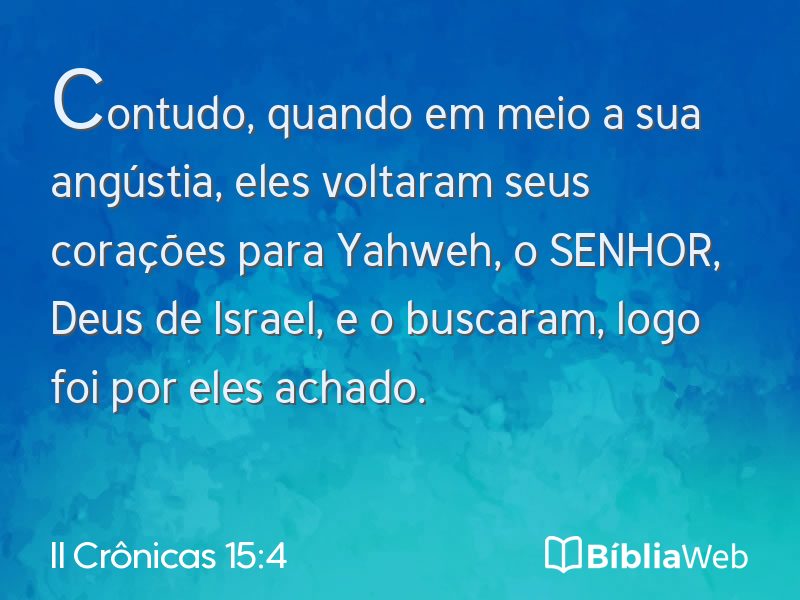 II Crônicas 15:4 em imagem para compartilhar