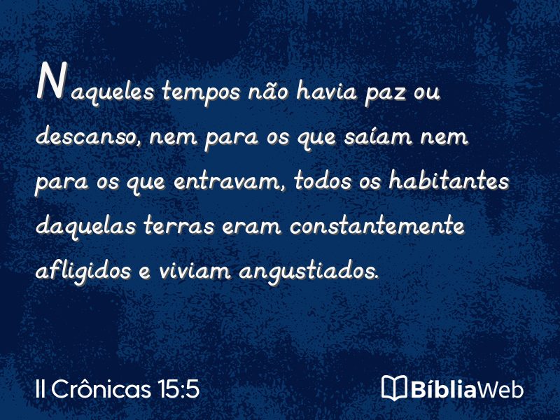II Crônicas 15:5 em imagem para compartilhar