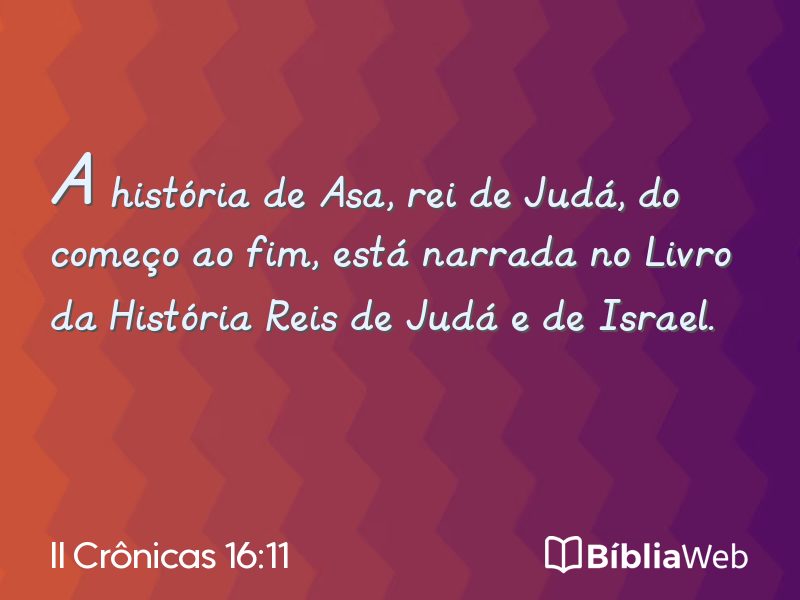 II Crônicas 16:11 em imagem para compartilhar